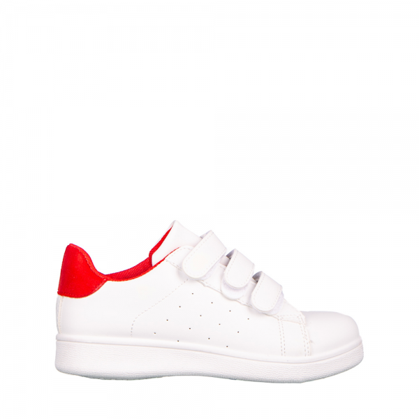 Детски спортни обувки Lamy бели с червено, 2 - Kalapod.bg
